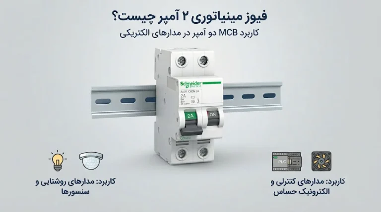 فیوز مینیاتوری ۲ آمپر چیست؟ کاربرد MCB دو آمپر در مدارهای الکتریکی